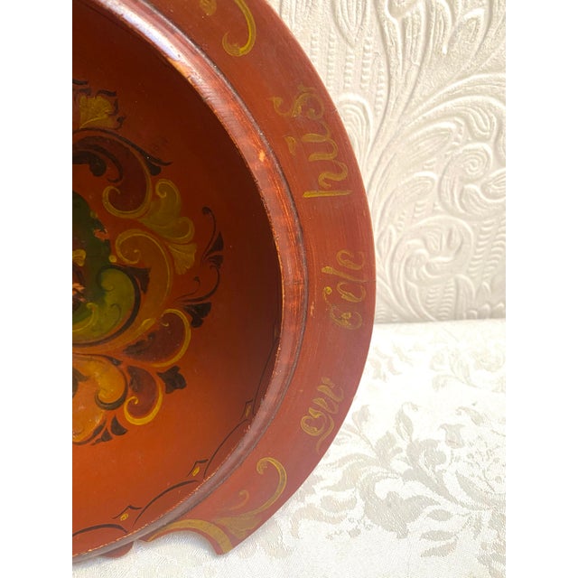 Beautifully hand painted antique folk art Ale bowl, truly one of a kind.