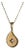 The Emberly: Ladies Vintage Tear Drop Diamond Necklace in 14K For Sale
