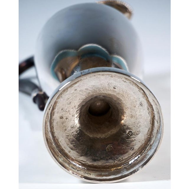 Wood Antique Vienna Empire Silver Lidded Jug with Handle by Ignatius Haller, 1803 For Sale - Image 7 of 11