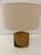 A wonderful heavy cast bronze sculptural eclipse shaped table lamp designed by Esa Fedrigolli. Signed. Rewired with an...