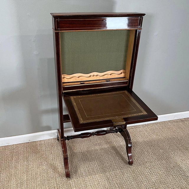 French Napoleon III French Travel Fall Front Desk For Sale - Image 3 of 8