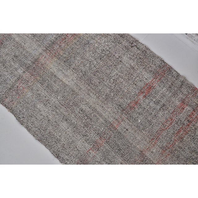Vintage Grey Anatolian Organic Kilim Rug For Sale In Phoenix - Image 6 of 10