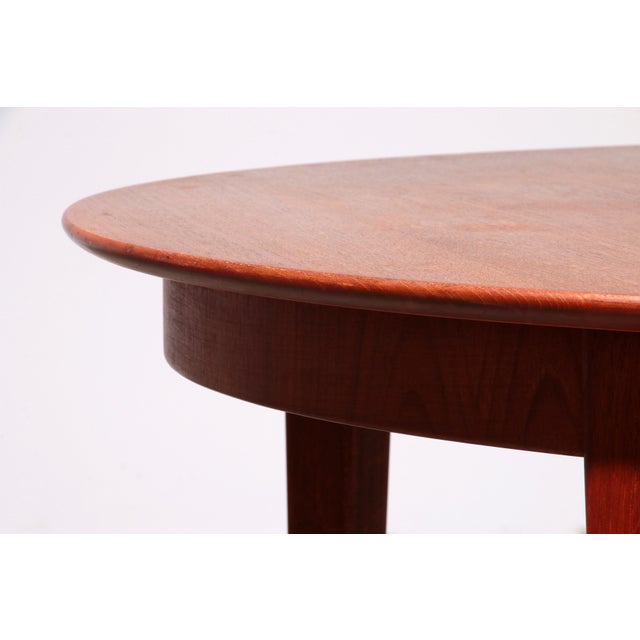 Brown Large Teak Dining Table by Henning Kjærnulf, 1960s For Sale - Image 8 of 18