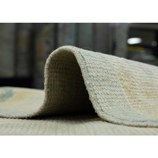 Blue Turkish Oushak Runner Rug 5' x 15'7" #18055 For Sale - Image 8 of 8