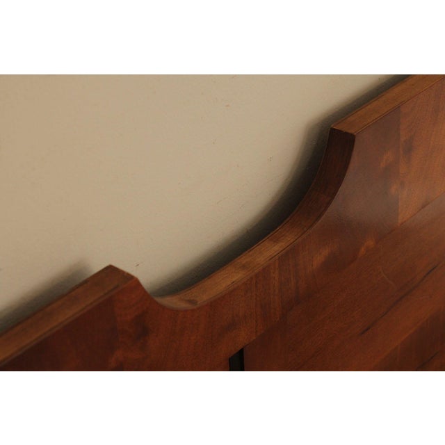 Century Furniture Traditional Yew Wood Queen Headboard For Sale In Philadelphia - Image 6 of 12