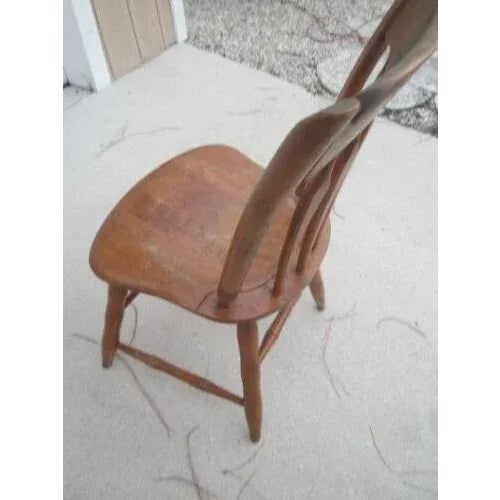1960s Vintage Wood Spindle Back Ethan Allen Dining Side Chair For Sale In Naples, FL - Image 6 of 12