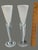 Late 20th Century Pair Vintage Krosno Józefina Hand-Blown White Art Glass Champagne Flutes Poland For Sale - Image 5 of 8
