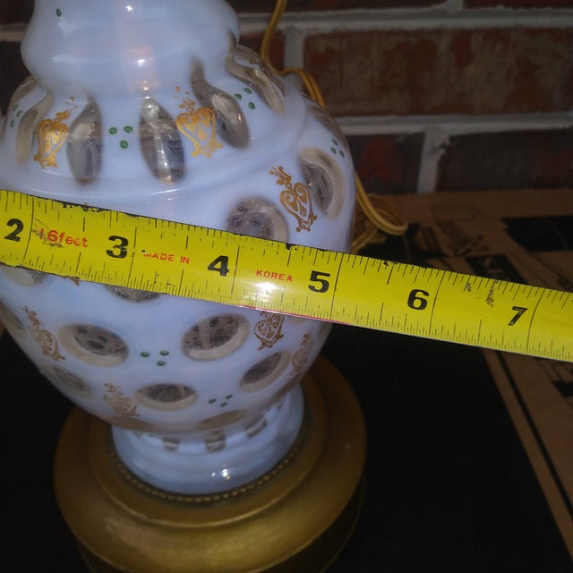 1950s Mid Century Modern Fenton Coin Dot Lamp With Stiffel Shade For Sale - Image 16 of 18