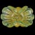 Mid 20th Century Vintage Murano Barovier Toso Aqua Green Rim Gold Flecks Ribbed Surface Italian Art Glass Decorative Bowl For Sale - Image 5 of 9