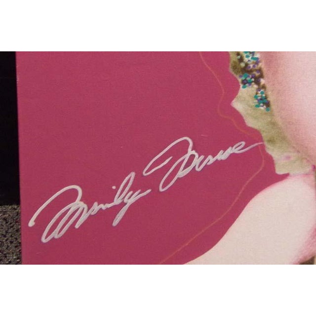 "Marilyn Monroe" pinkl by Steve Kaufman Limited Edition Serigraph on Canvas Hand signed the artist Art Size: 36" x 36"...