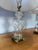 Vintage Pair Cut Crystal and Brass Table Lamps With Pleated Silk Shades For Sale In Philadelphia - Image 6 of 18