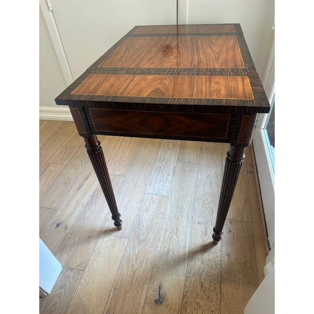 1960s Theodore Alexander “Rep·li·ca” Macassar Ebony & Rosewood Games Table (Gillows of London Style) For Sale - Image 9 of 11
