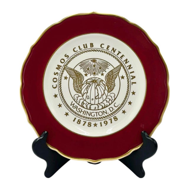 Ceramic Vintage Cosmos Club Washington, d.c. Centennial Plate 1878–1978 For Sale - Image 7 of 12