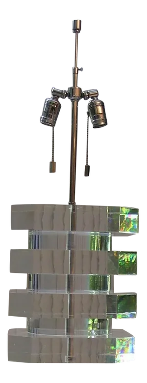 1970s Vintage Lucite Desk Lamp From Charles Hollis Jones