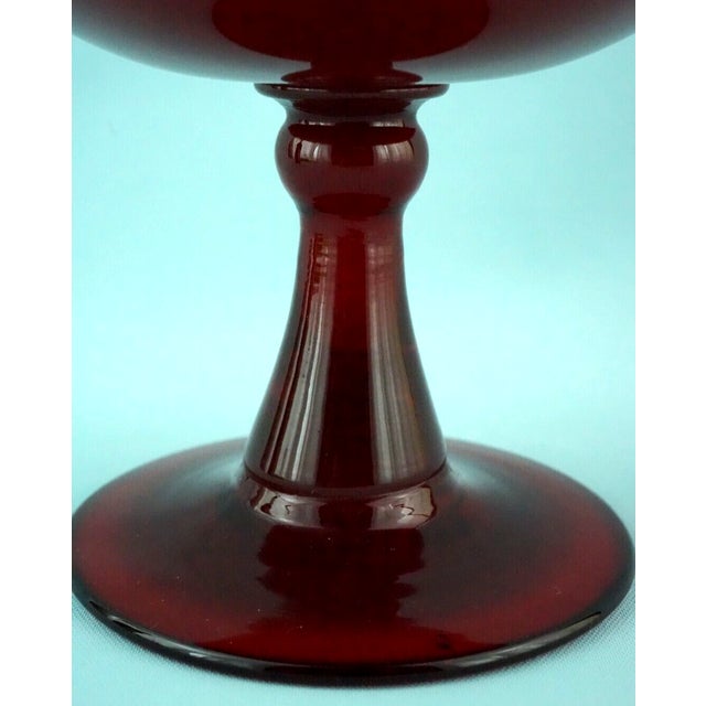 Scarlet Red Blown Murano Glass Vase by Paolo Venini, Venice, Italy, 1930-1950 For Sale - Image 11 of 14