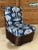 Vintage Braxton Culler Stacked Rattan Swivel Lounge Slipper Chair in Thibaut Fabric For Sale - Image 13 of 13