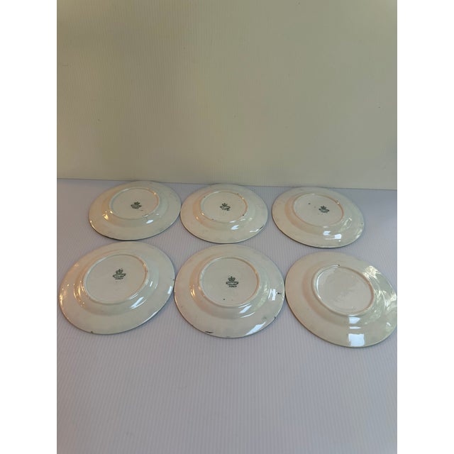 Antique Victorian "Punch and Judy" Transferware Set of Six(6) 5.5" Diameter Plates by Allerton & Sons of England For Sale In New York - Image 6 of 14