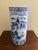 Late 20th Century Vintage Chinoiserie Blue and White Porcelain Umbrella Stand For Sale - Image 5 of 7
