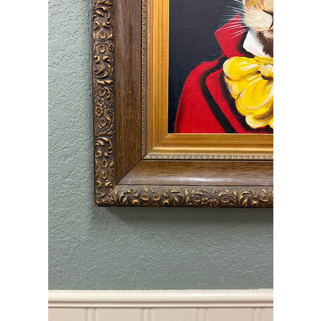 English Framed Acrylic Debonair Hare Painting on Board For Sale - Image 11 of 14