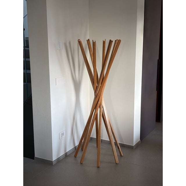 Sciangai Coat Stand in Wood by De Pas-Durbino-Lomazzi for Zanotta, 1970s For Sale - Image 6 of 6