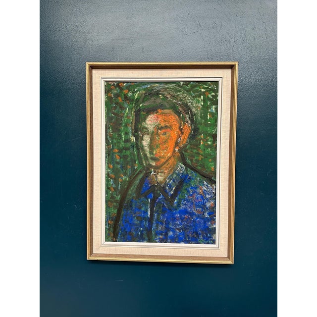 Leonard Digris, Portrait, 1960s, Oil Painting on Panel, Framed For Sale - Image 17 of 18