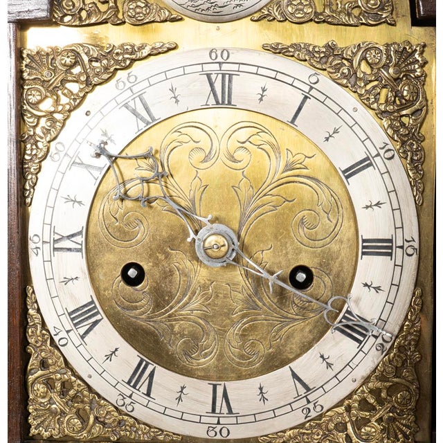 George II Walnut and Oak Grandmother Clock For Sale - Image 12 of 12