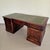 Wood Chesterfield Double Sided Mahogany Desk with Leather Top For Sale - Image 7 of 10