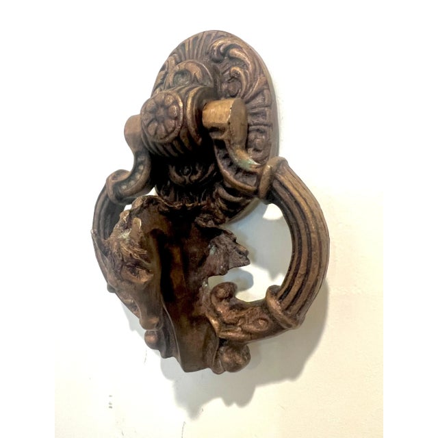 Solid Bronze Sculptural Brass Horse Head Door Knocker For Sale - Image 10 of 10