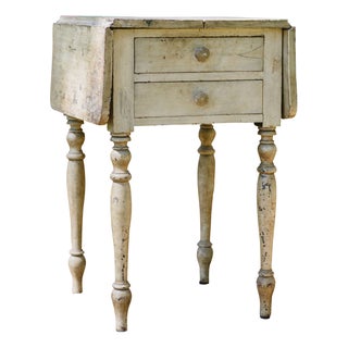 Rustic 2-Drawer Bedside Table For Sale
