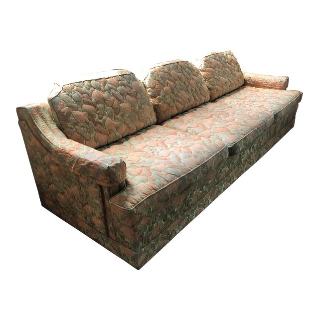 Mid Century Modern Howard Parlor Original Custom Floral Sofa