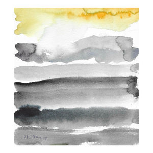1994 Norbert Voelkel Abstract Sunrise Painting
