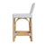 2020s Serienna 24.5 in. Seat Height Rectangular Rattan Low Back Counter Stool, White/Gray Dot / Natural Rattan Frame For Sale - Image 5 of 8