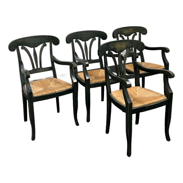 Pottery Barn Napoleon Dining Chairs, Set of Four For Sale
