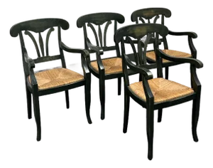 Pottery Barn Napoleon Dining Chairs, Set of Four