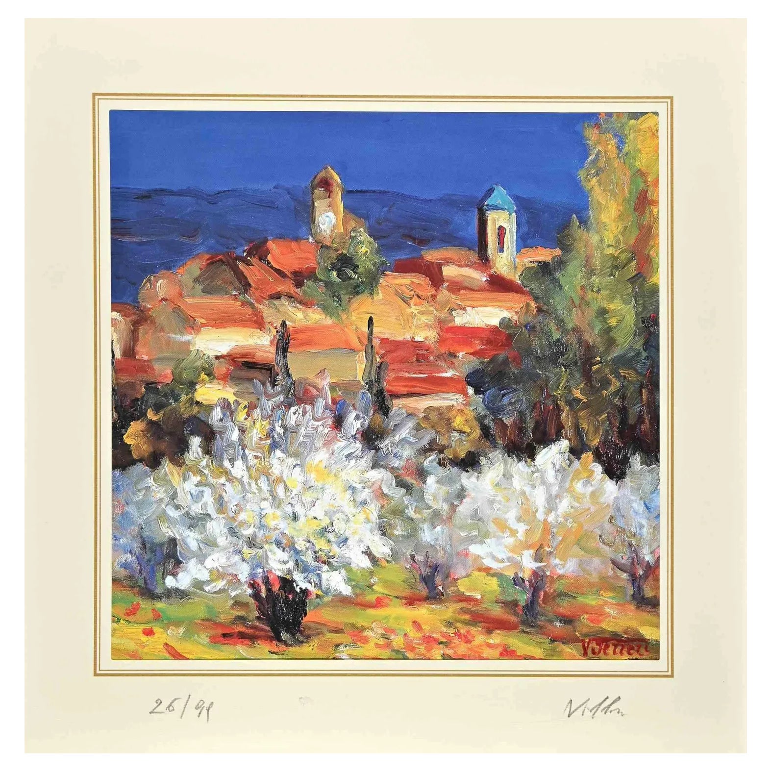 Nicholas Verrall, The Village, Lithograph, Late 20th Century | Chairish