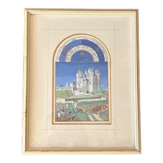 Medieval Illuminated Manuscript From the Book of Hours For Sale