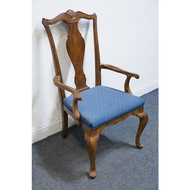 Drexel Drexel Heritage Solid Walnut Early American Traditional Dining Arm Chair 186-810 For Sale - Image 4 of 11