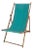 French Fabric Folding Deck Chair For Sale