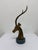 Mid-Century Modern Brass Gazelle Sculpture on Variegated Green Marble Base, 1970s For Sale - Image 3 of 18