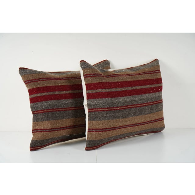 Handmade Turkish Rug Pillow Covers • Vintage Rug Decor Elevate your home decor with these exquisite 18" x 24" pillow...