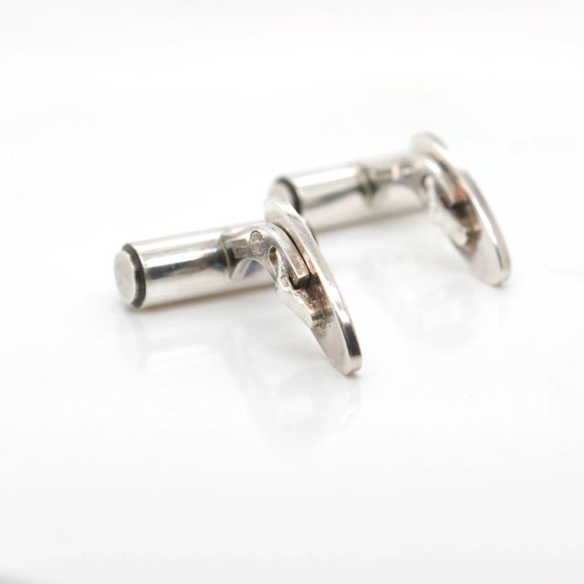 Georg Jensen Sterling Silver Cufflinks No. 96 - 2 Pieces For Sale - Image 9 of 12