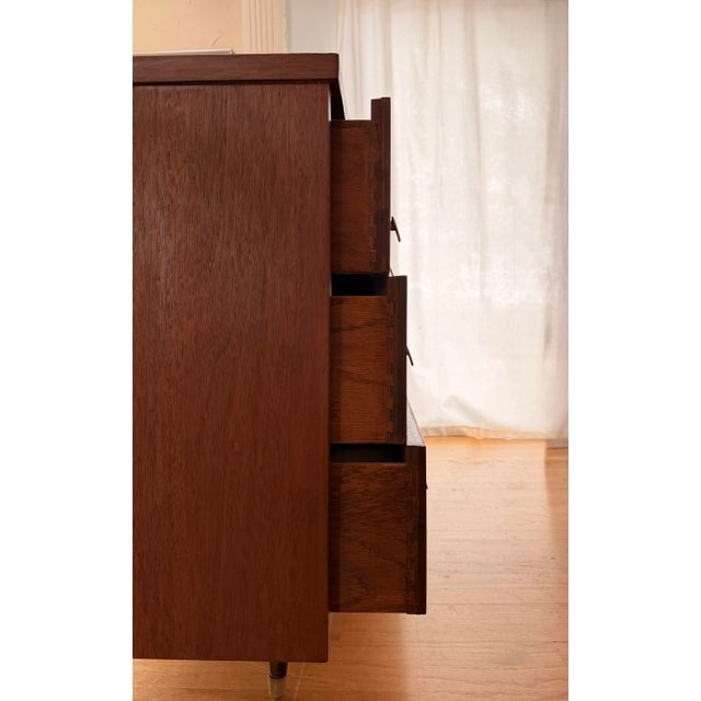 Wood Walnut Bassett Dresser / Credenza – Fully Restored For Sale - Image 7 of 8