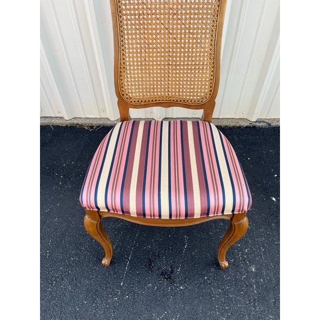 French Country Cane Back Dining Chairs- Set of 4- Attr. To Century Furniture For Sale - Image 12 of 12