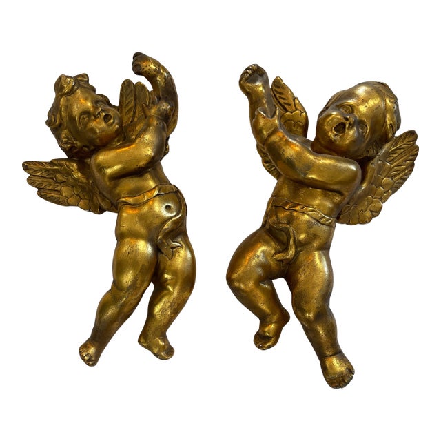 Early 19th Century Pair of Angel’s Ceramic For Sale