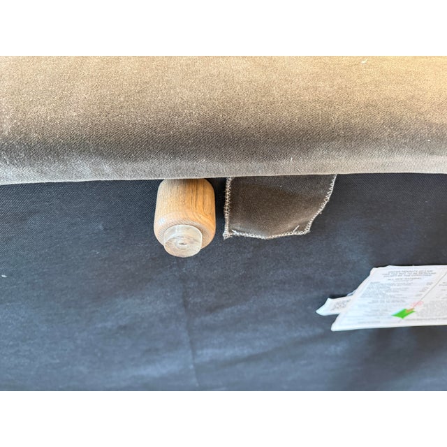 Restoration Hardware Restoration Hardware Cloud Slope Arm Sofa, Graphite Velvet For Sale - Image 4 of 12