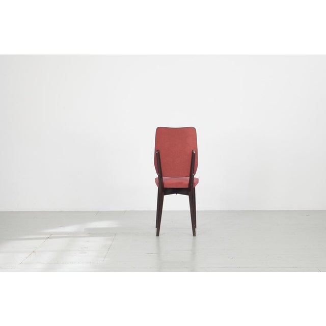 1960s Kitchen Chair with Red Synthetic Leather Cover, 1960s For Sale - Image 5 of 18