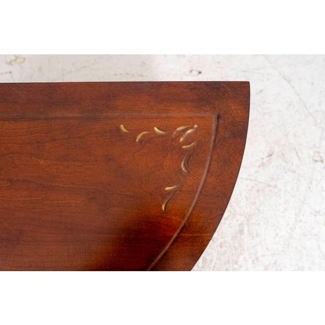 Ethan Allen Cherry Paint Decorated Demilune Commode For Sale - Image 16 of 18