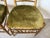 Antique Italian Faux Bamboo Gilt Wood Accent Chairs With Green Velvet Upholstery – A Pair Description: For Sale - Image 9 of 12
