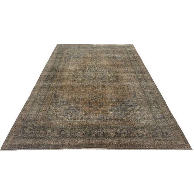 Vintage rug | Size: 283 x 194 cm | Hand-knotted | Material: Wool | Condition: Very good | Modern design with classic...