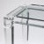A pair of clear acrylic glass console table with glass top. Italian design